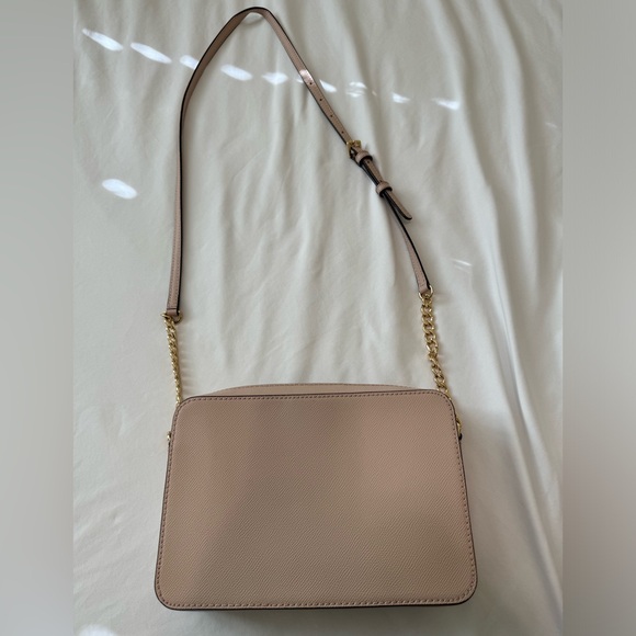 MICHEAL KORS Large Leather Jet Set East West Crossbody, Soft Pink/Gold - Picture 10 of 11